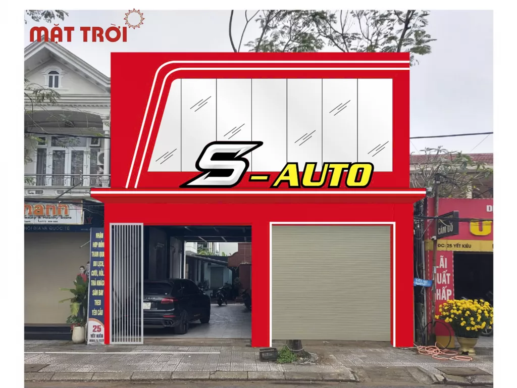 Dự án thiết kế bảng hiệu S Auto