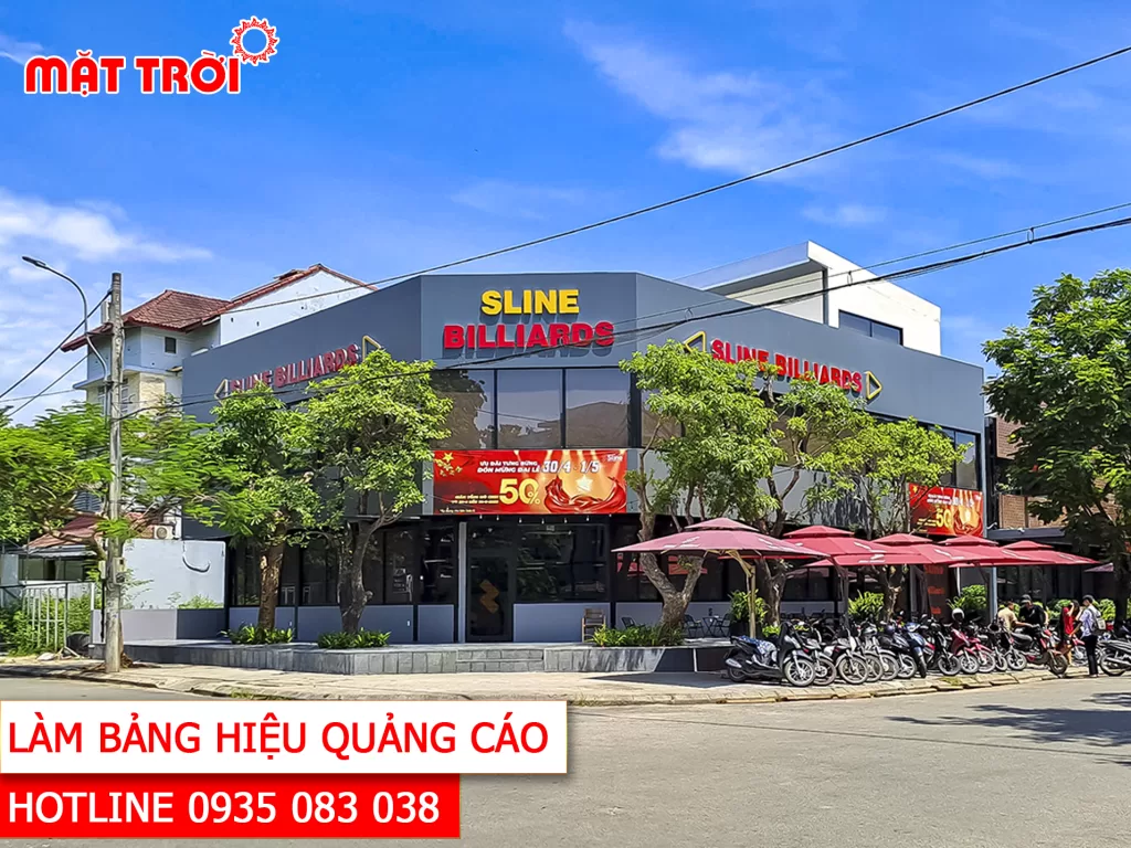 Bảng hiệu alu Sline tại Huế do Quảng cáo Mặt Trời thi công