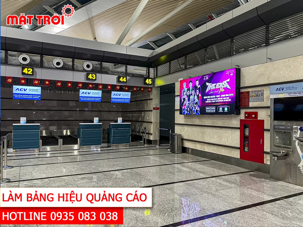 Hộp đèn quảng cáo tại AEON Huế do công ty Quảng cáo Mặt Trời thi công