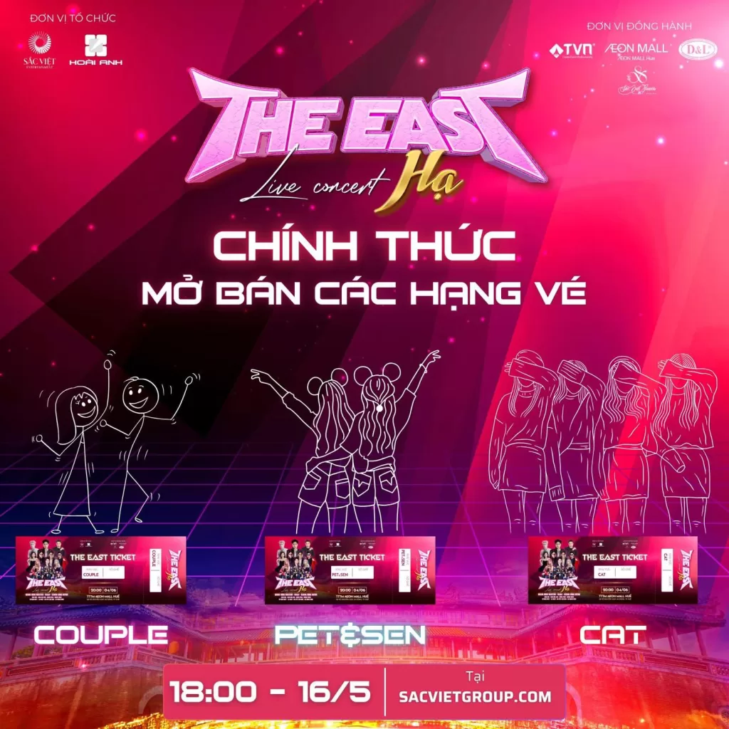 mua vé THE EAST LIVE CONCERT Hạ tại Huế