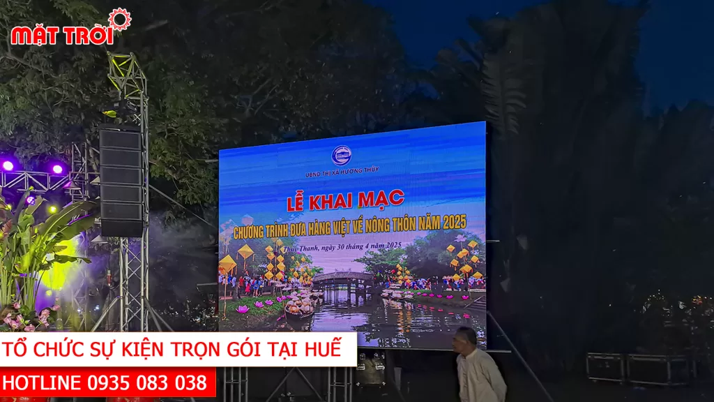 Màn hình LED là hạng mục lựa chọn trong báo giá tổ chức sự kiện tại Huế