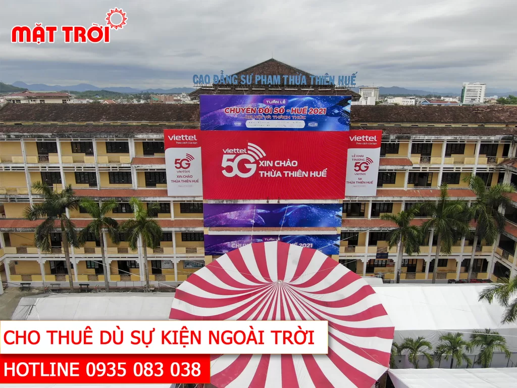 Cho thuê dù sự kiện tại Huế giá tốt