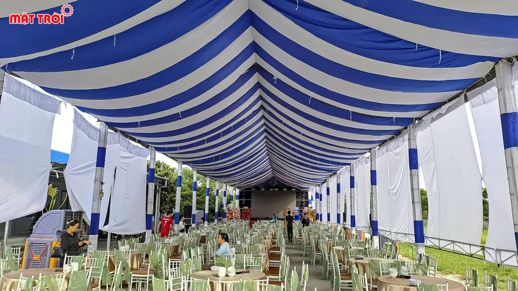 Không gian bên trong nhà bạt sự kiện do Mặt Trời Event cho thuê