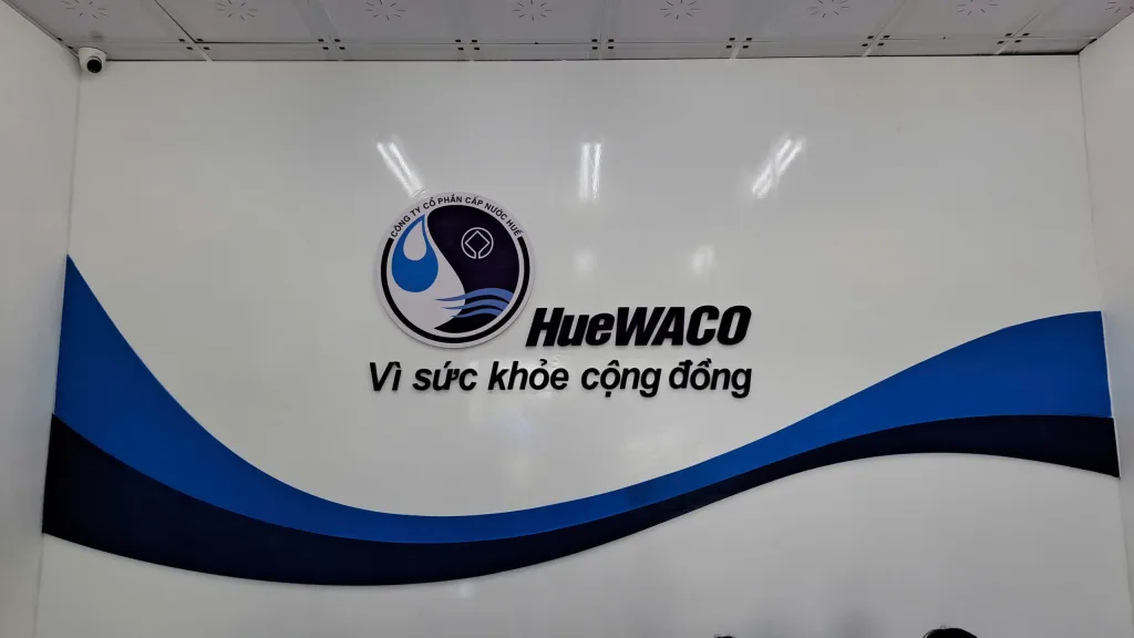Backdrop Phòng giao dịch HueWACO chi nhanh Phú Lộc - Huế