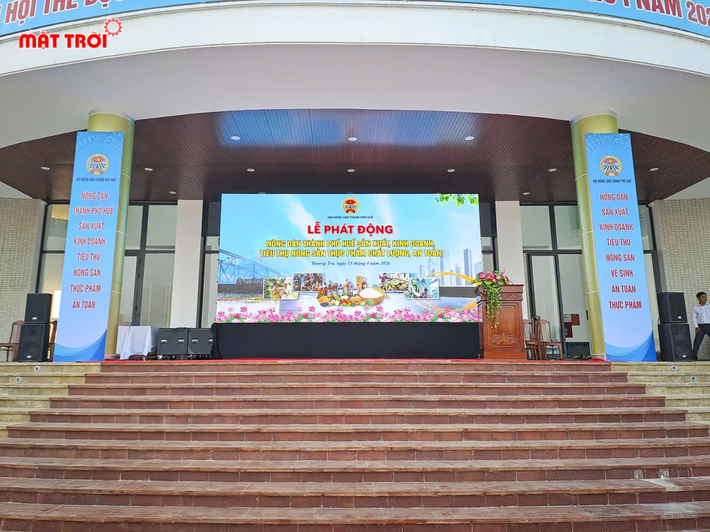 Màn hình led và hệ thông âm thanh ánh sáng tại Lễ phát động