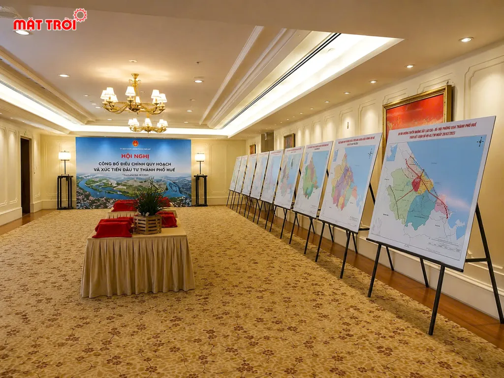 Khu vực trưng bày bản đồ Quy hoạch thành Phố Huế