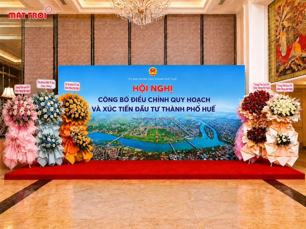 Backdrop check in chính của hội nghị