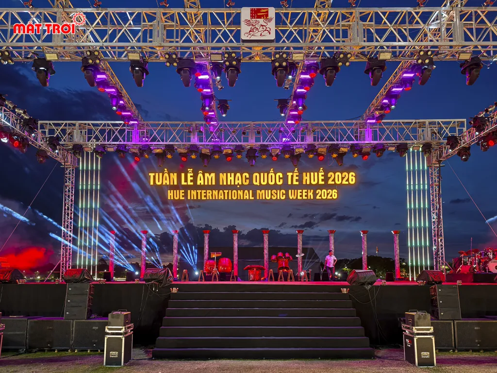 Sân khấu tại tuần lễ âm nhạc quốc tế Huế 2026
