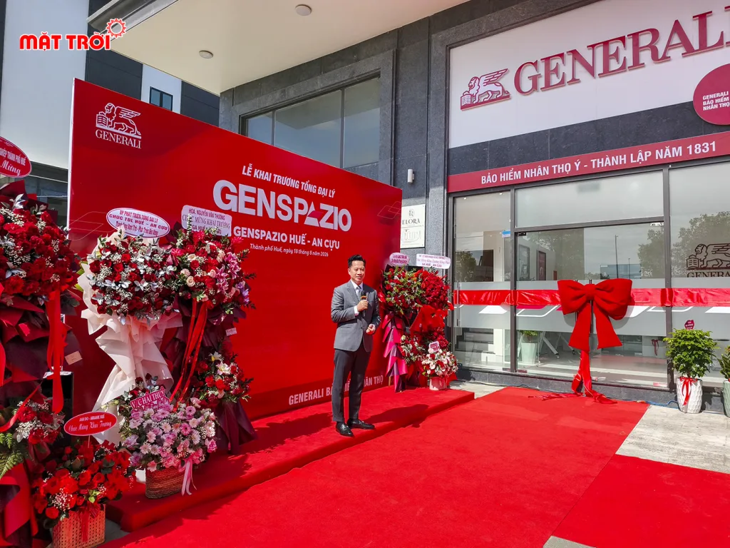 Ông Lục Tài Ba phát biểu tại lễ Khai trương Generali Huế
