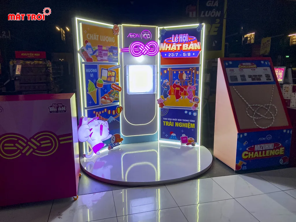 Photobooth led neon Lễ hội Nhật bản AEON Huế